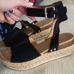 Black Espadrille Sandals
